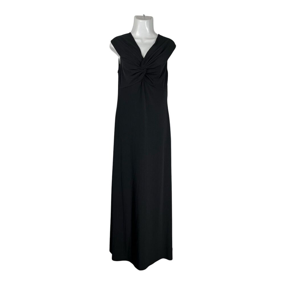 The Occasion by Old Navy Front Knot Black Maxi Dress Medium Tall Cocktail Party